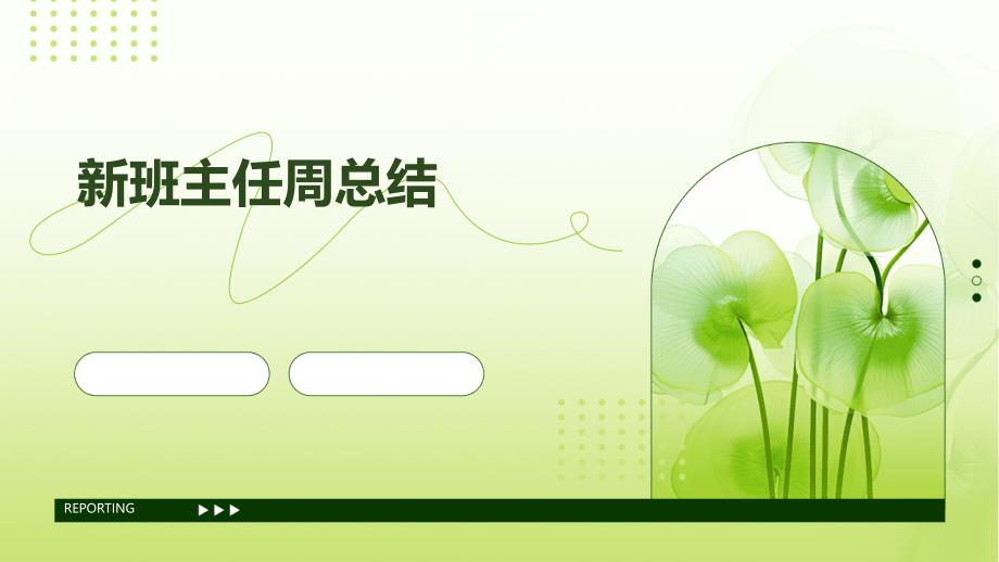 新班主任周总结PPT_第1页