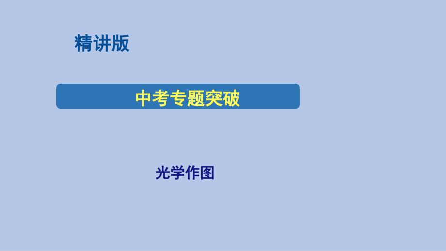 2025年中考物理复习专题突破：光学作图_第1页