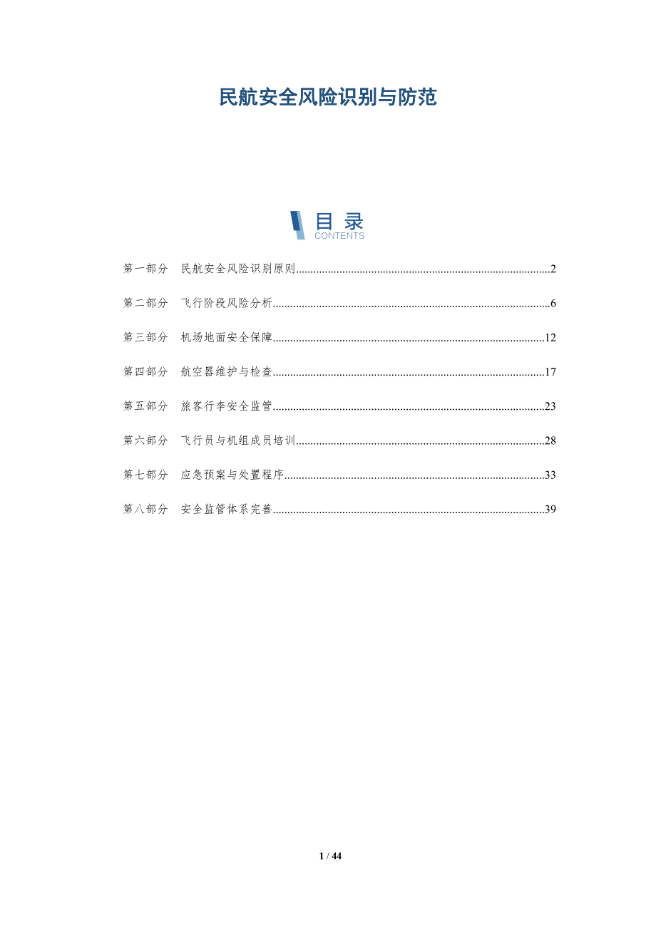 民航安全风险识别与防范-详解洞察_第1页
