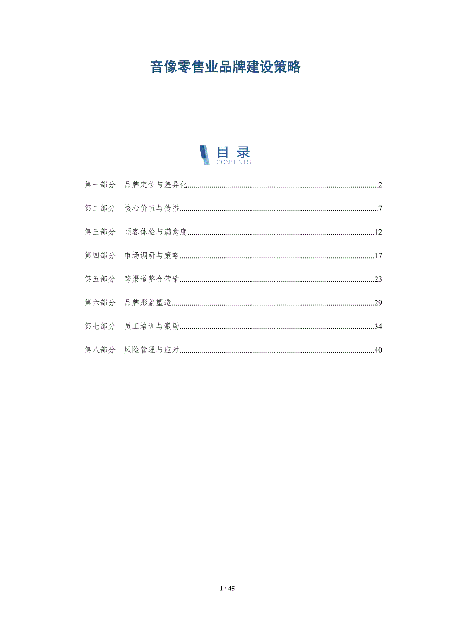音像零售业品牌建设策略-洞察分析_第1页