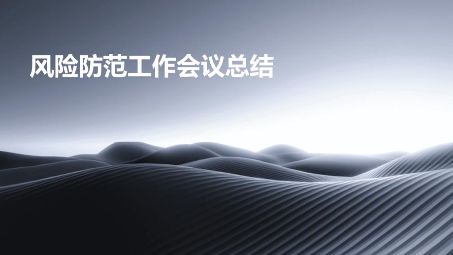 风险防范工作会议总结PPT_第1页