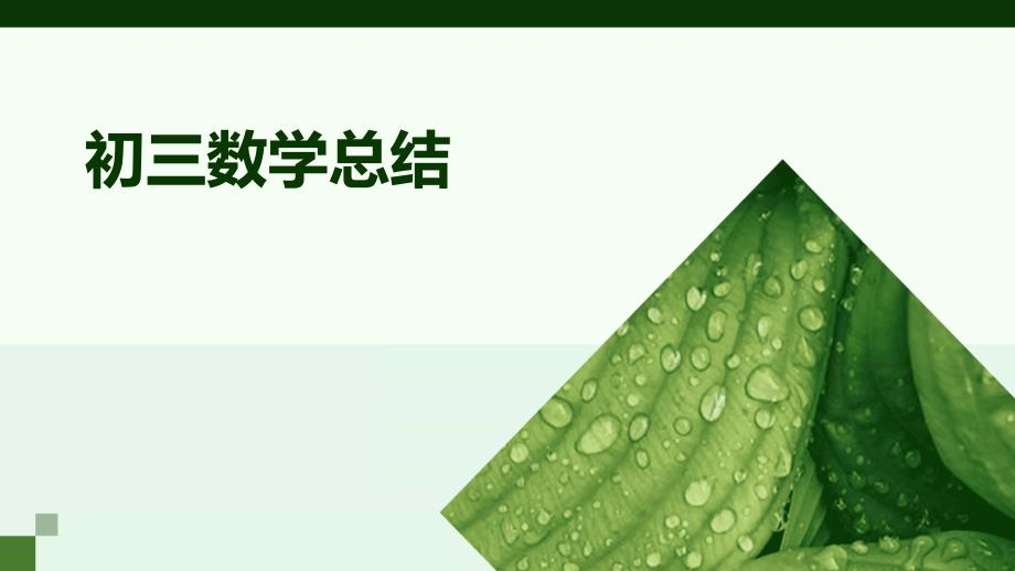 初三数学总结PPT_第1页