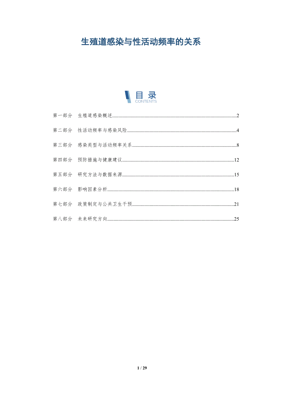 生殖道感染与性活动频率的关系-深度研究_第1页