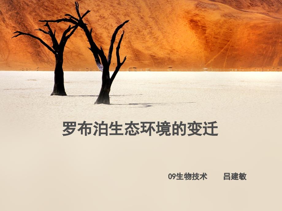 罗布泊生态环境的变迁_第1页