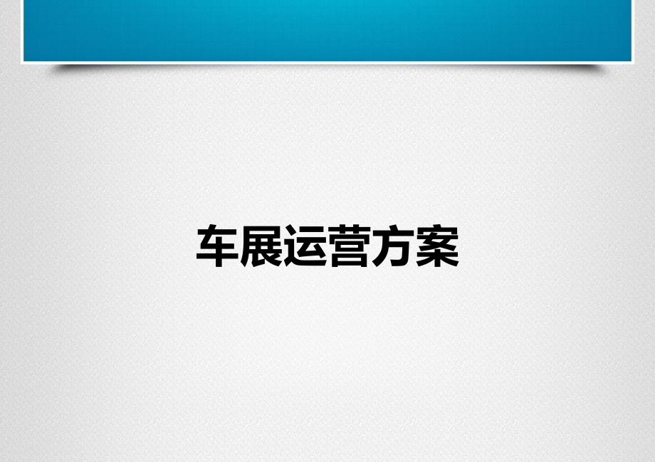 车展运营方案_第1页