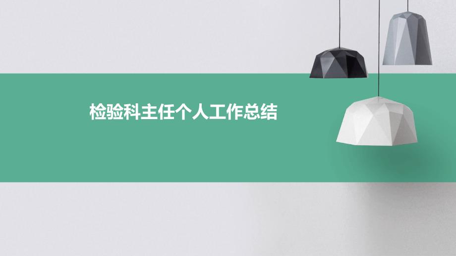 检验科主任个人工作总结PPT_第1页