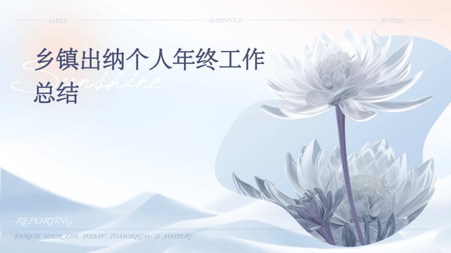 乡镇出纳个人年终工作总结PPT_第1页