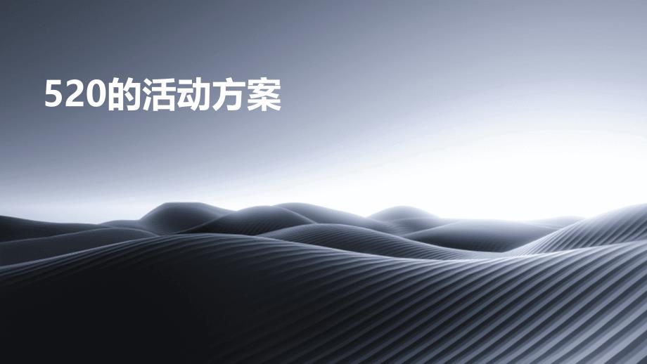 520的活动方案PPT_第1页