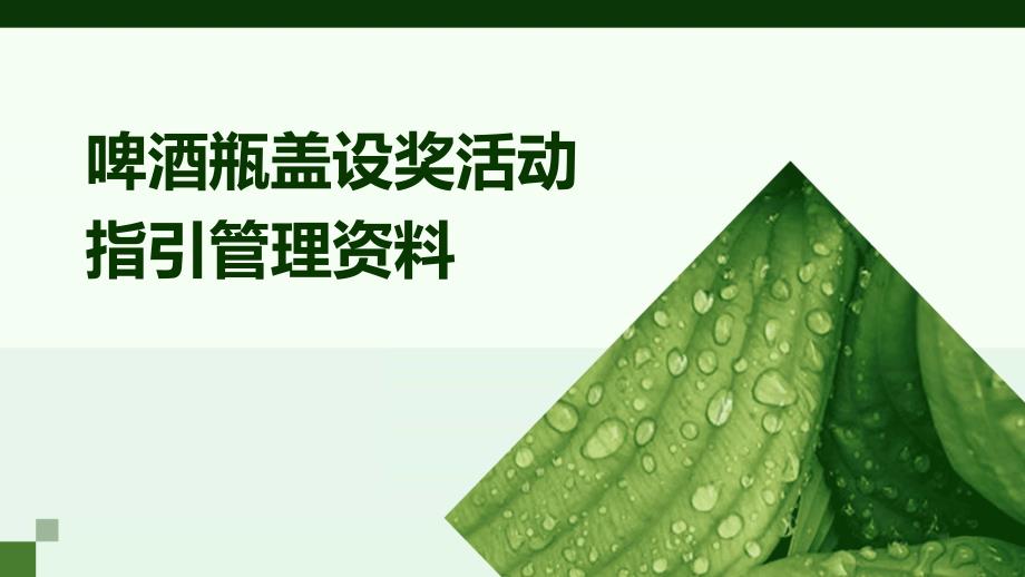 啤酒瓶盖设奖活动指引管理资料PPT_第1页
