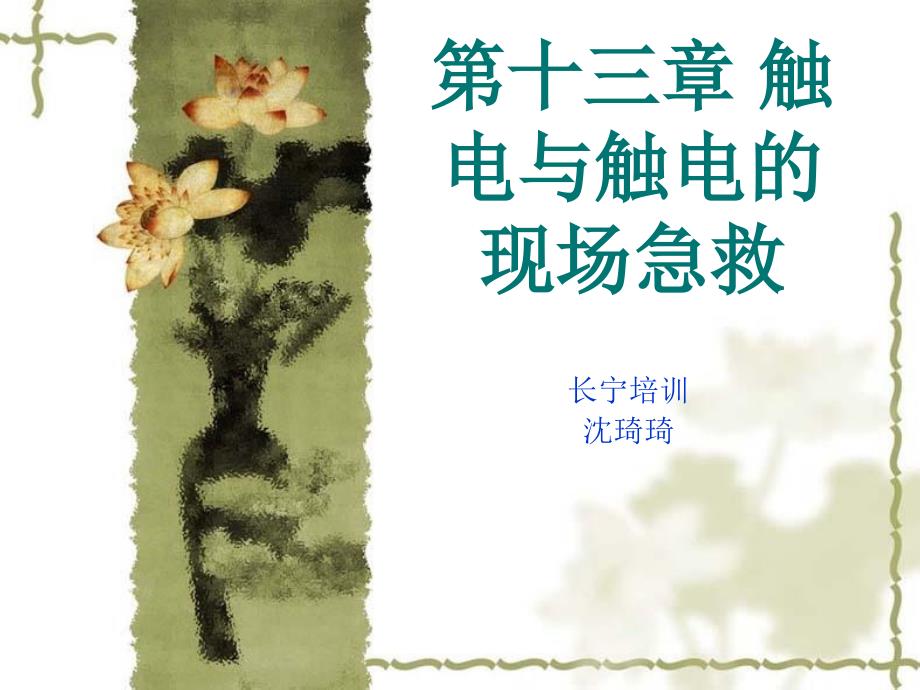 触电与触电的现场急救_第1页