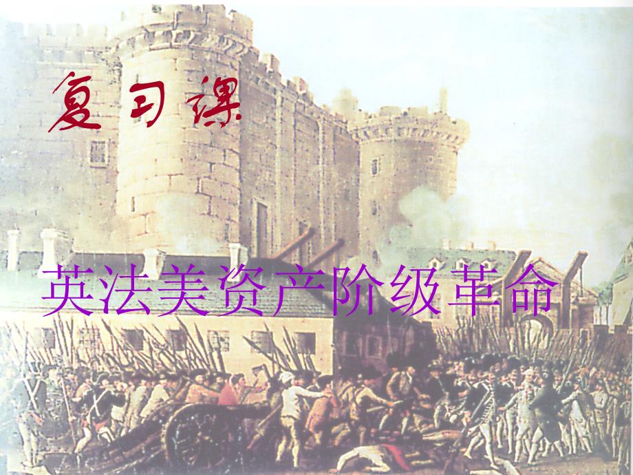 九年级历史上册 英法美资产阶级革命复习课件 人教新课标版_第1页