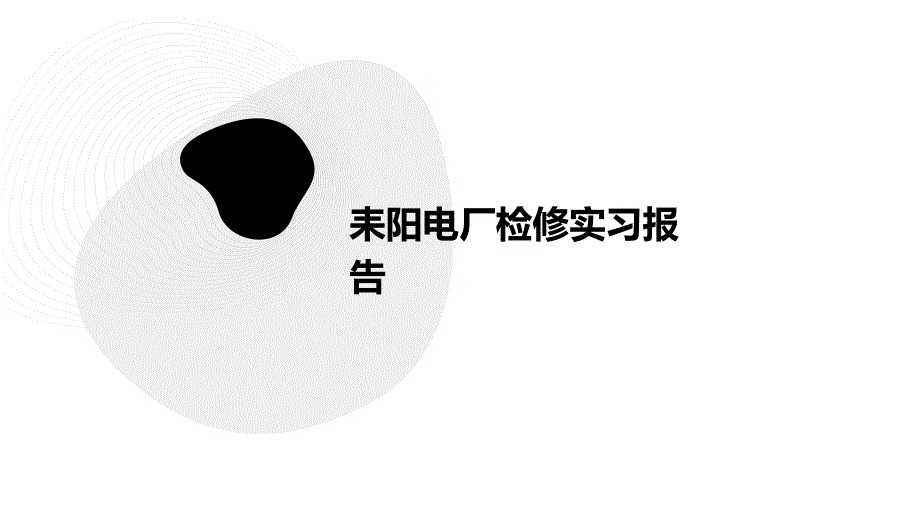 耒阳电厂检修实习报告PPT_第1页