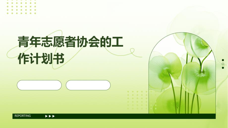 青年志愿者协会的工作计划书PPT_第1页