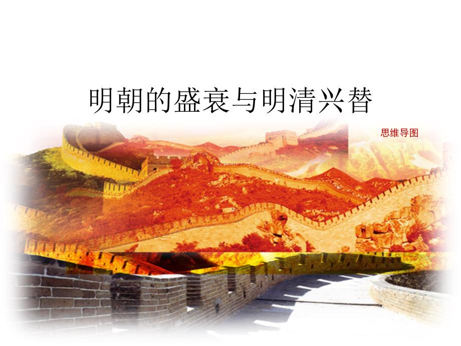 《明朝的盛衰与明清兴替》思维导图-_第1页