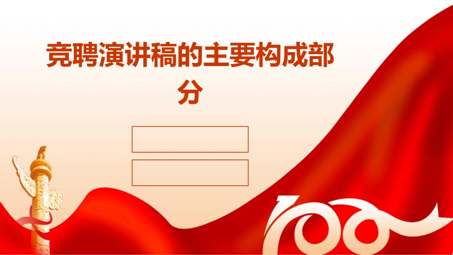 竞聘演讲稿的主要构成部分PPT_第1页