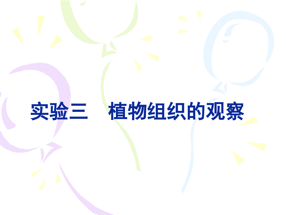 植物学实验 植物组织的观察_第1页