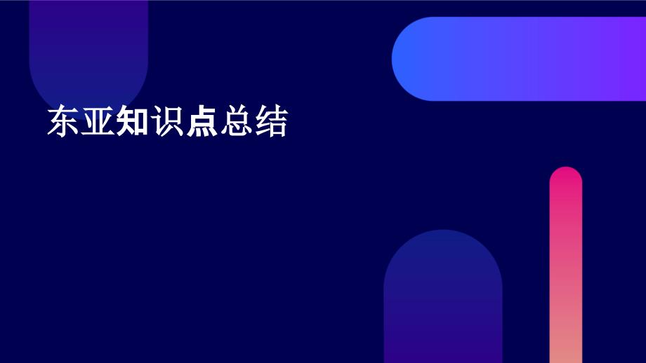 东亚知识点总结PPT演稿_第1页