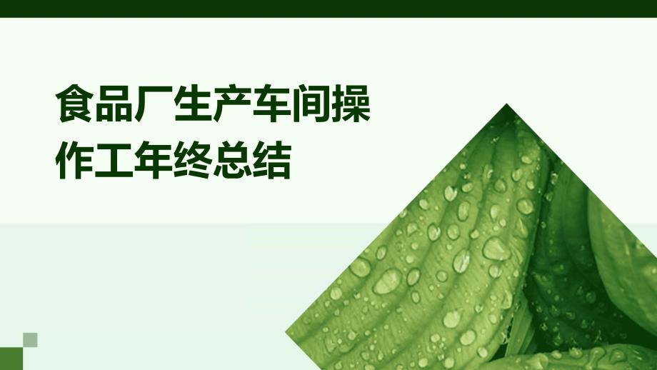 食品厂生产车间操作工年终总结PPT演稿_第1页