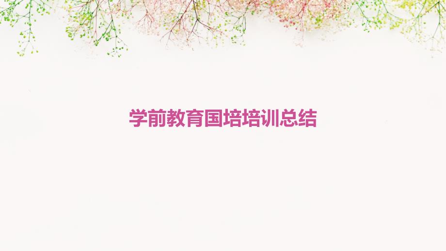 学前教育国培培训总结_第1页