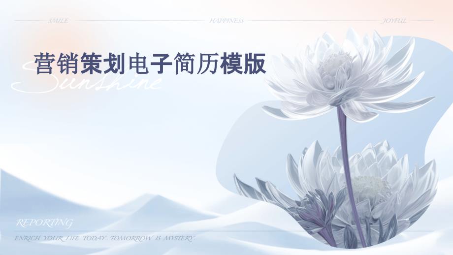 营销策划电子简历模版_第1页