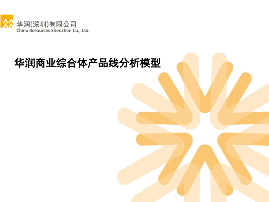 华润商业产品线战略分析_第1页