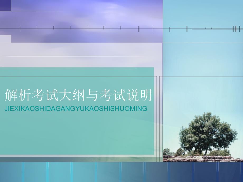 解析考试大纲与考试说明_第1页