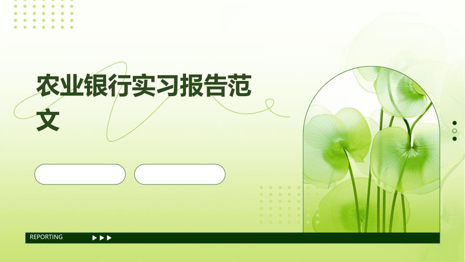 农业银行实习报告范文ppt_第1页