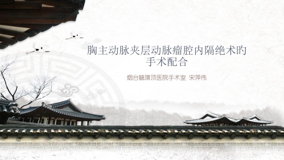 胸主动脉夹层动脉瘤腔内隔绝术的手术配合_第1页