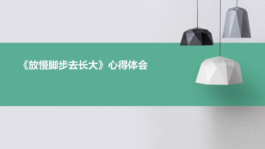 《放慢脚步去长大》心得体会ppt_第1页