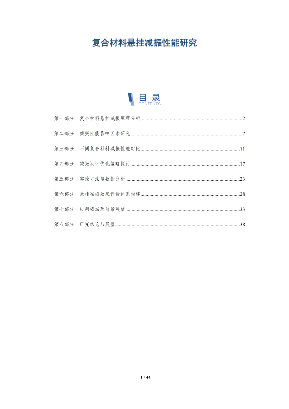 复合材料悬挂减振性能研究-详解洞察_第1页