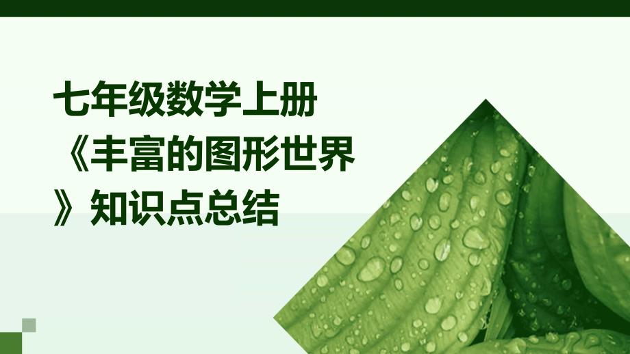 七年级数学上册《丰富的图形世界》知识点总结PPT_第1页