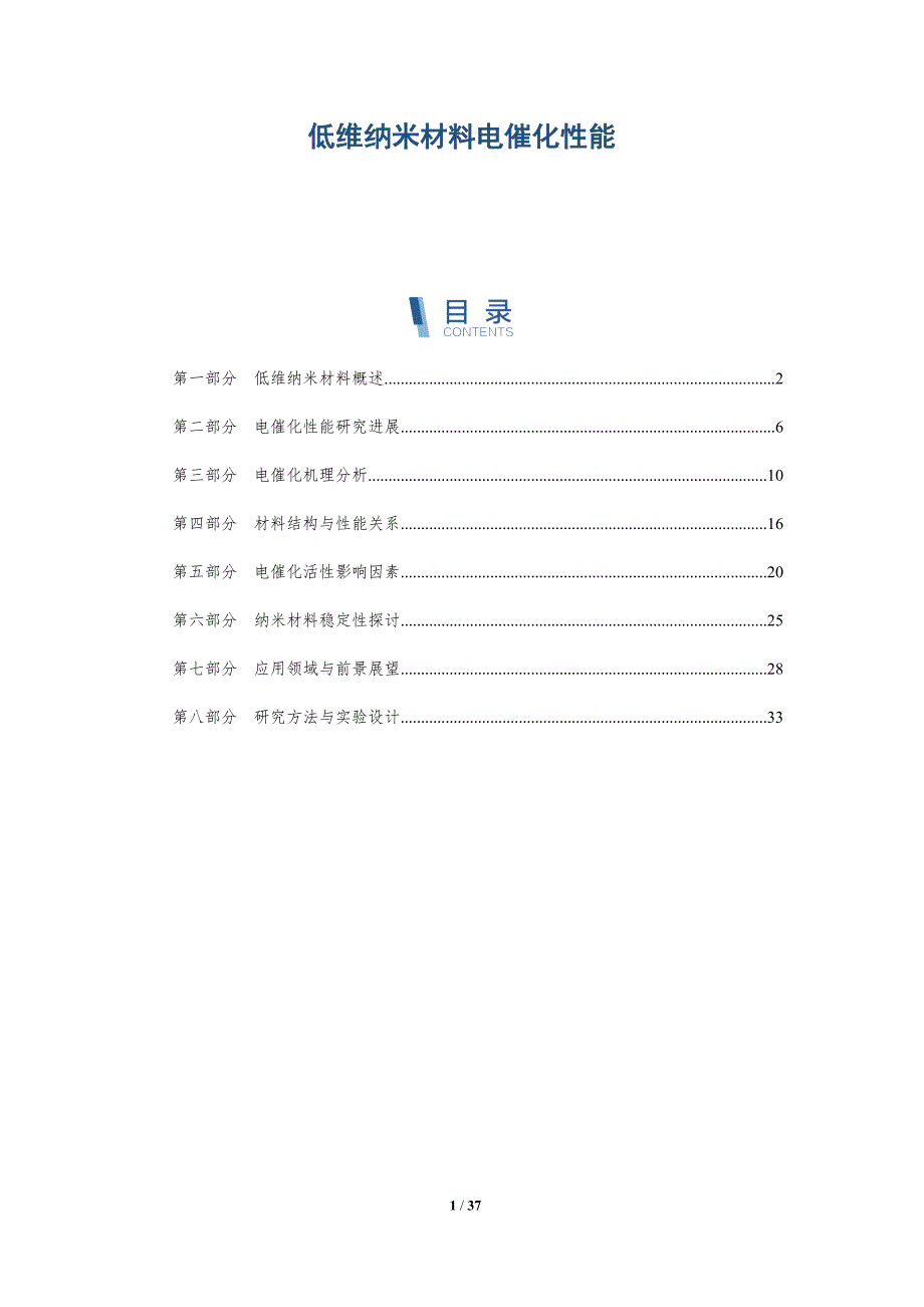 低维纳米材料电催化性能-详解洞察_第1页