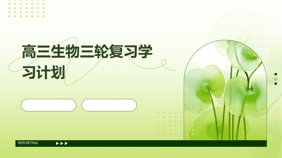 高三生物三轮复习学习计划PPT_第1页