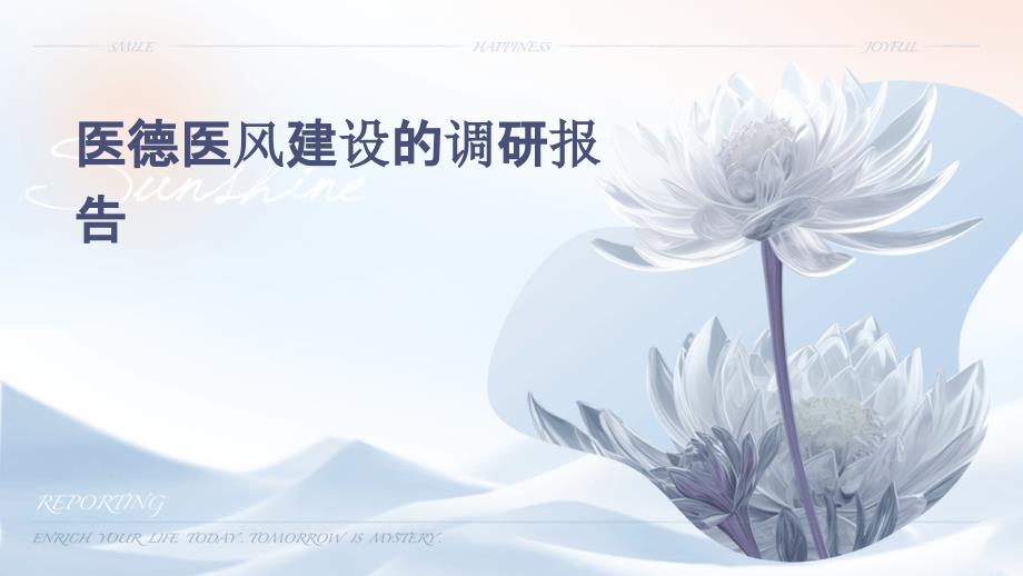 医德医风建设的调研报告PPT_第1页