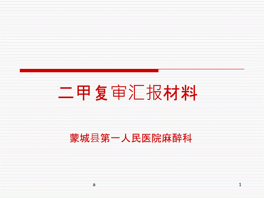 麻醉科二甲复审汇报材料课件_第1页