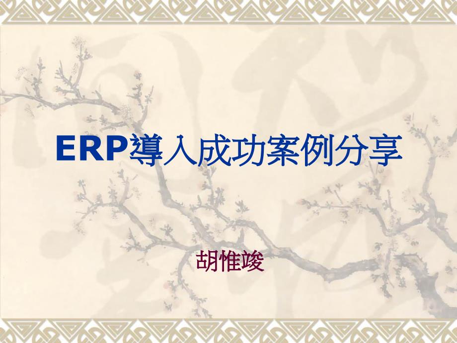 ERP导入实例分享胡德旺_第1页