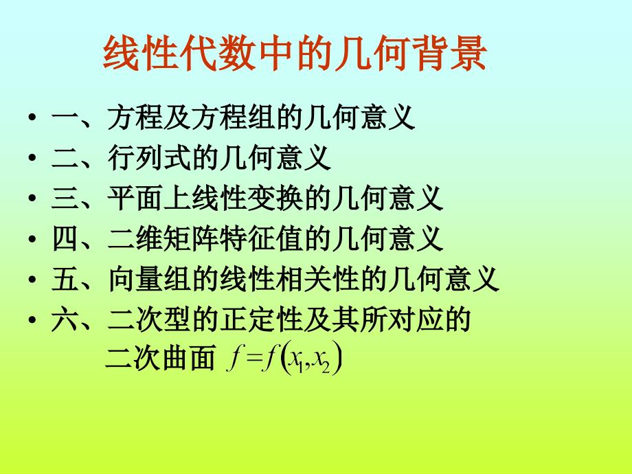 线性代数几何背景及应用_第1页