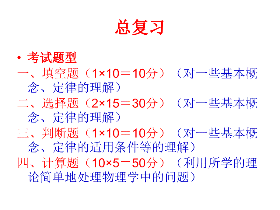 《大学物理简明教程》总复习_第1页