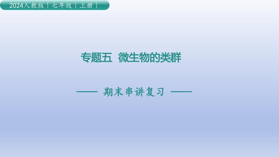 【课件】专题 微生物的类群（5大考点+真题检测）-2024-2025学年七年级生物上学期（人教版2024）_第1页