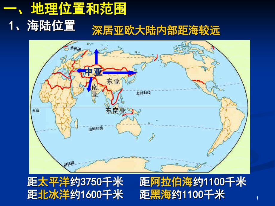 世界地理一轮复习ppt课件中亚_第1页