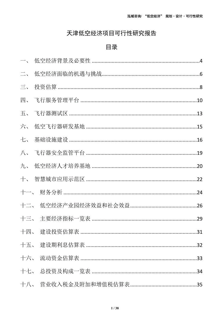 天津低空经济项目可行性研究报告_第1页