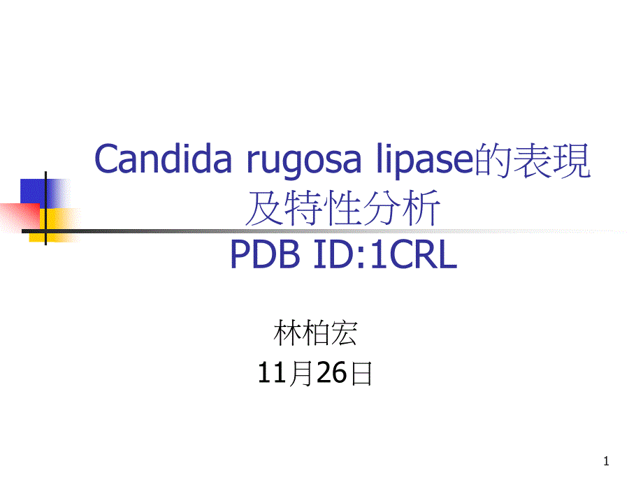 脂肪酶的结构特性课件_第1页