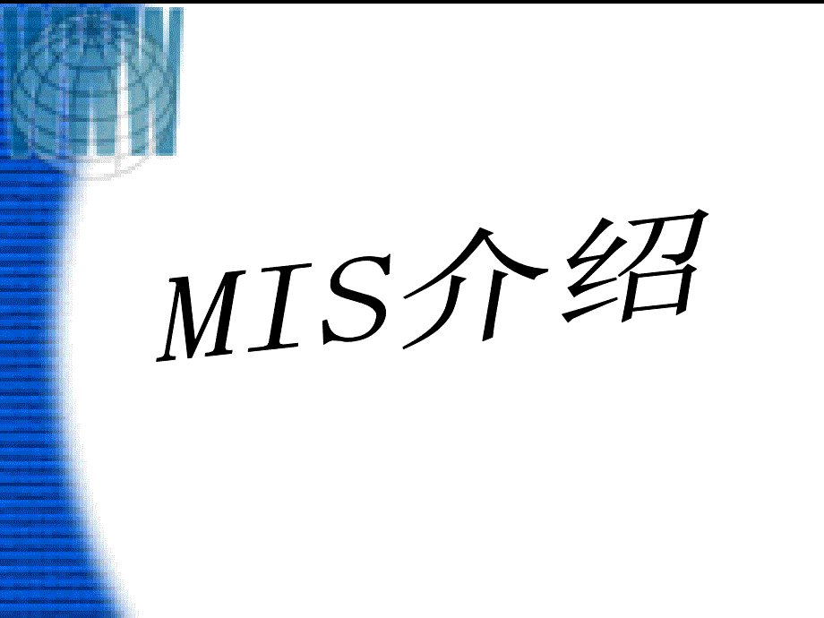 管理信息系统(MIS)介绍_第1页