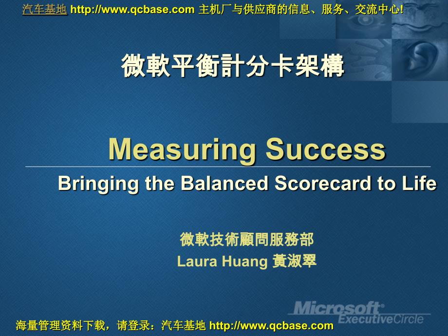 微软平衡计分卡架构PPT_第1页