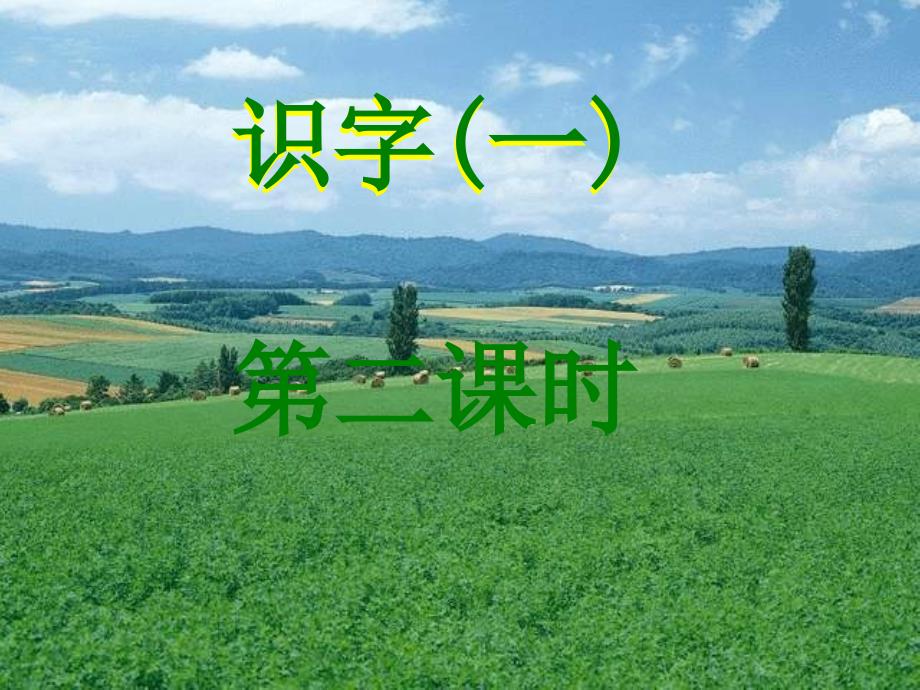 教育专题：一下语文《识字一》第二课时_第1页