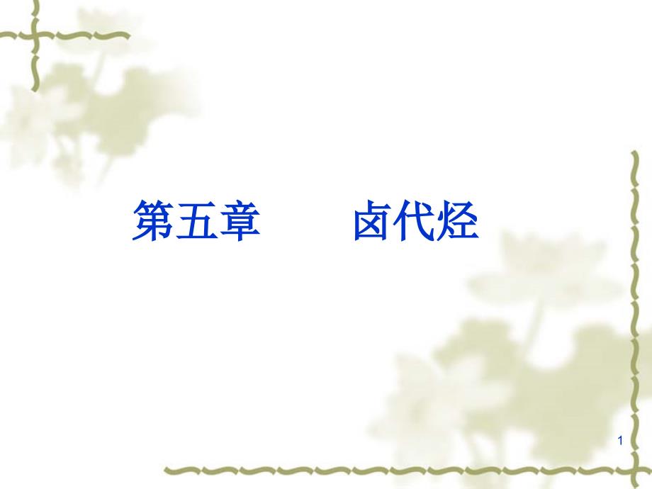 卤代烃的性质ppt课件_第1页