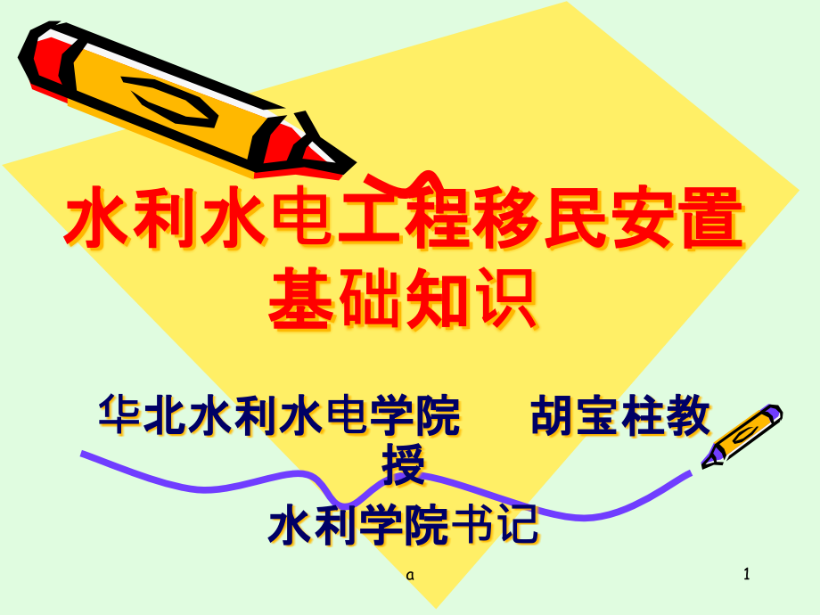 水利水电工程移民安置基础知识课件_第1页