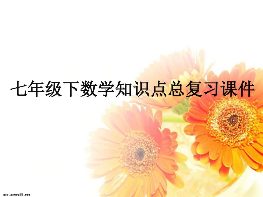 湘教版七年级下册数学总复习知识点整理课件_第1页
