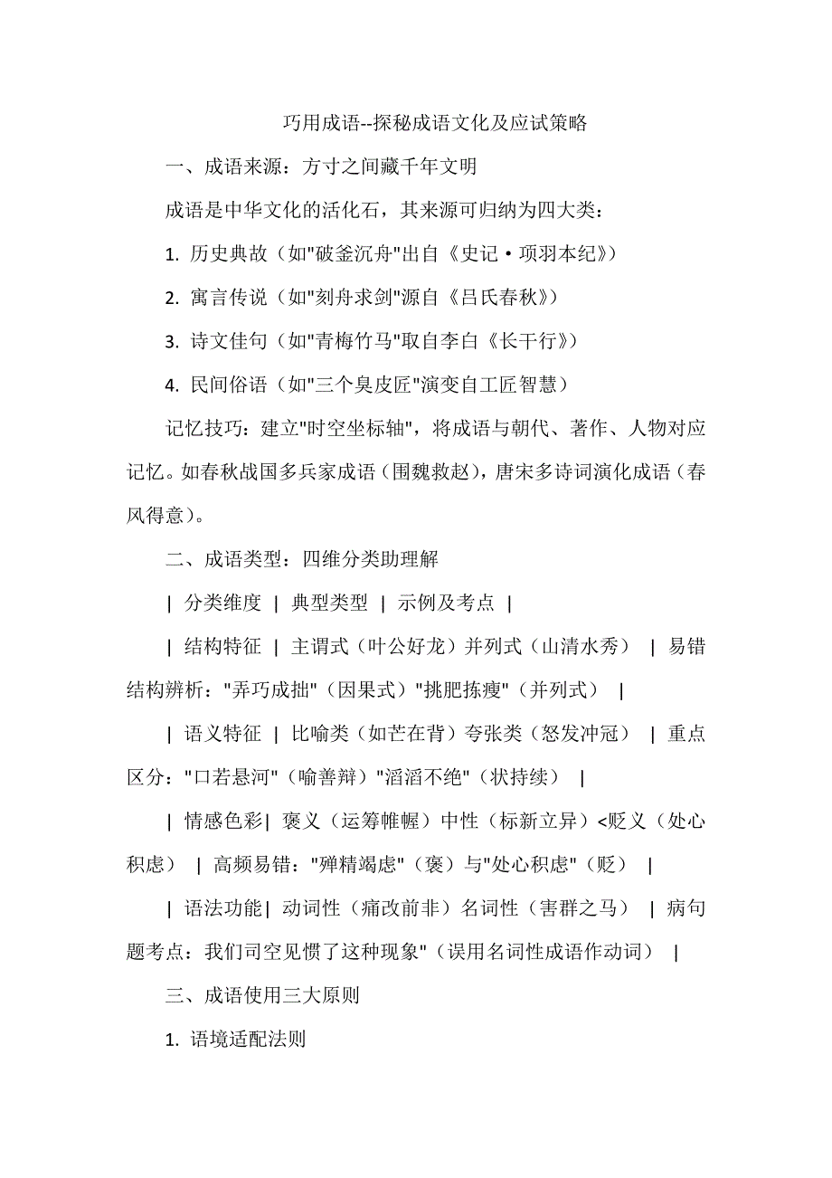 巧用成语--探秘成语文化及应试策略探究_第1页