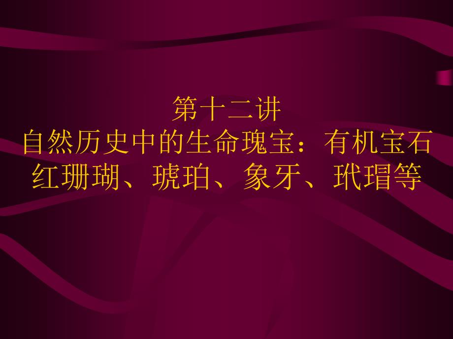 自然历史中的生命瑰宝有机宝石珊瑚、琥珀、象牙等_第1页
